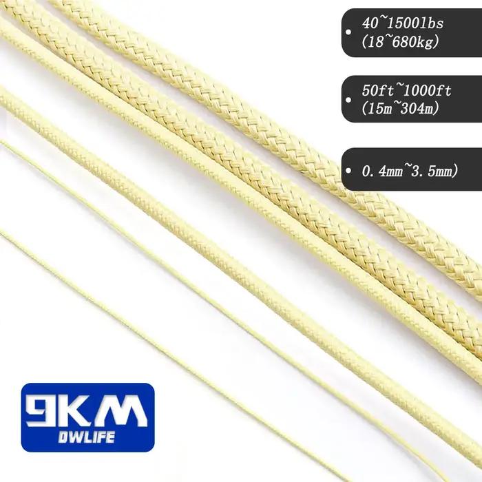 Ligne de pêche en Kevlar 0.8mm ~ 3.5mm, résistante à l'usure, pour Camping en plein air, randonnée,