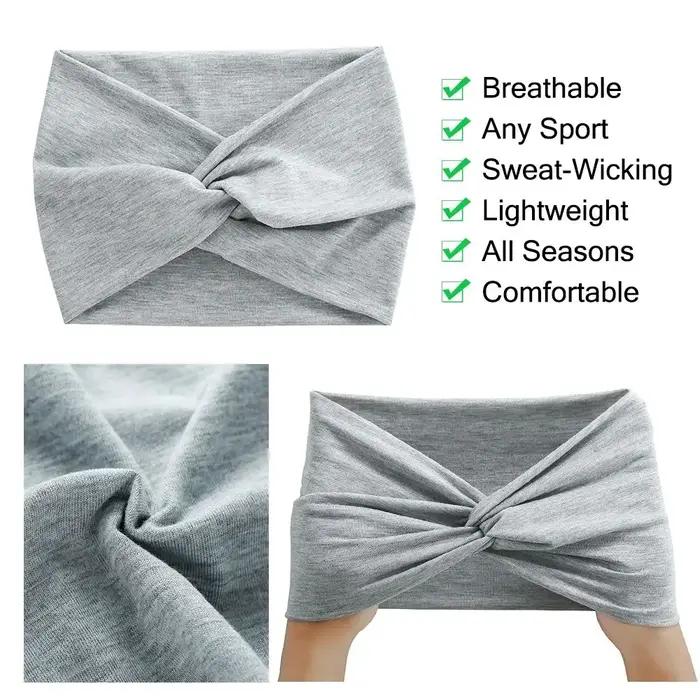 Bandeaux de cheveux de yoga pour femmes, Turban d'entraînement, Bandeau de sauna, Optique torsadée,