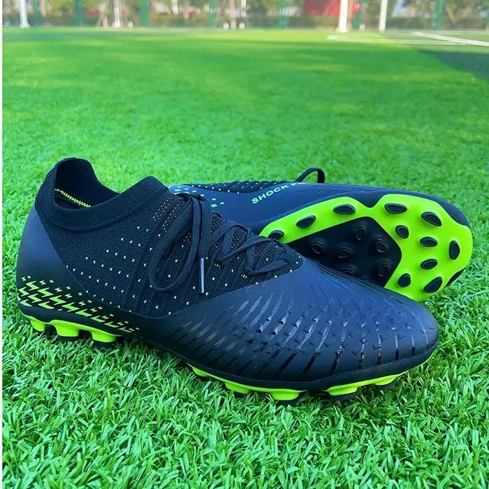 Crampons de football pour hommes et jeunes - Baskets d'entraînement en tricot respirantes