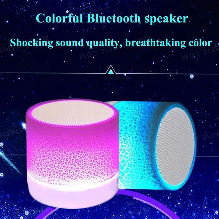 Nouveau Mini Portable Voiture Audio A9 Éblouissant Crack LED Sans Fil Bluetooth 4.1 Subwoofer Haut-P