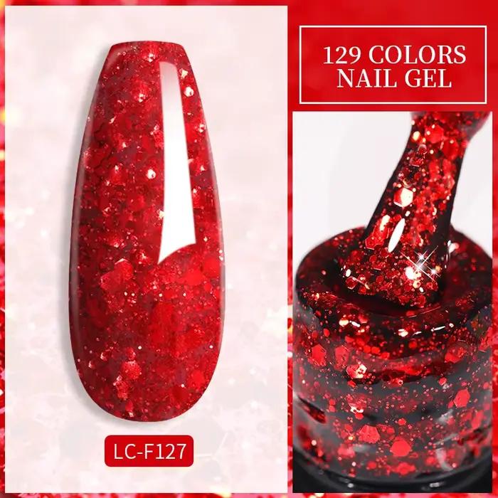 LILYCUTE – Vernis à ongles en Gel UV LED, 129 couleurs, 7ML, fournitures pour Nail Art, Vernis Semi-
