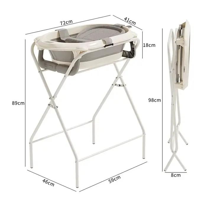 Ensemble de bain pour bébé pliable sans BPA, kit bassin et cintre pliables, design peu encombrant po
