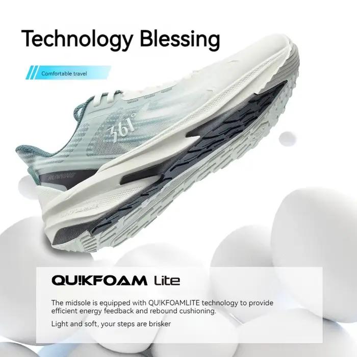 361 degrés Yushan SE chaussures de course pour hommes - Baskets respirantes et légères avec amorti confortable
