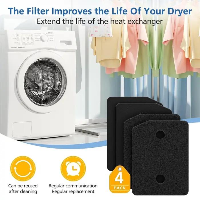 Lot de 4 filtres de socle pour sèche-linge Miele T1, filtre anti-peluches en mousse pour sèche-linge