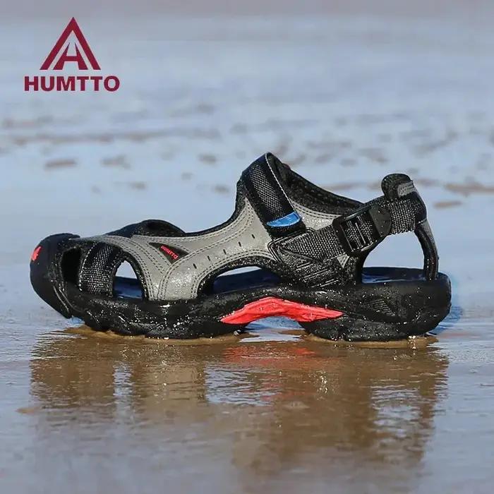 HUMTTO Chaussures d'été pour hommes Randonnée en plein air Sandales Respirant Eau Plage Hommes Sanda
