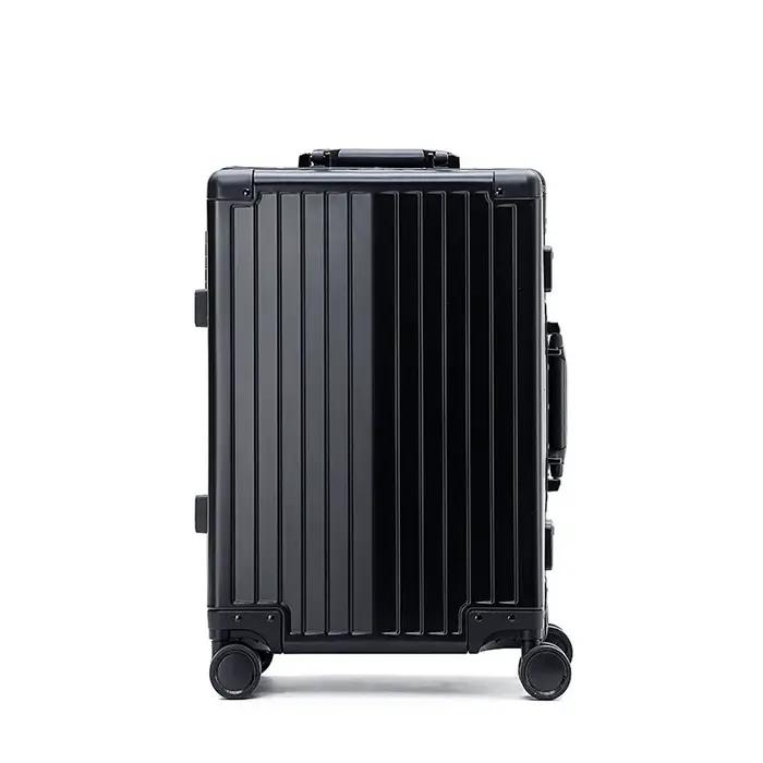 Valise à bagages entièrement en alliage d'aluminium et magnésium, valise d'embarquement de 20 pouces