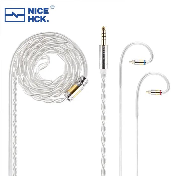 NICEHCK SnowCat câble HiFi 6N OCC + 6N fil d'écouteurs OCC plaqué argent 3.5/2.5/4.4 MMCX/2Pin/QDC p