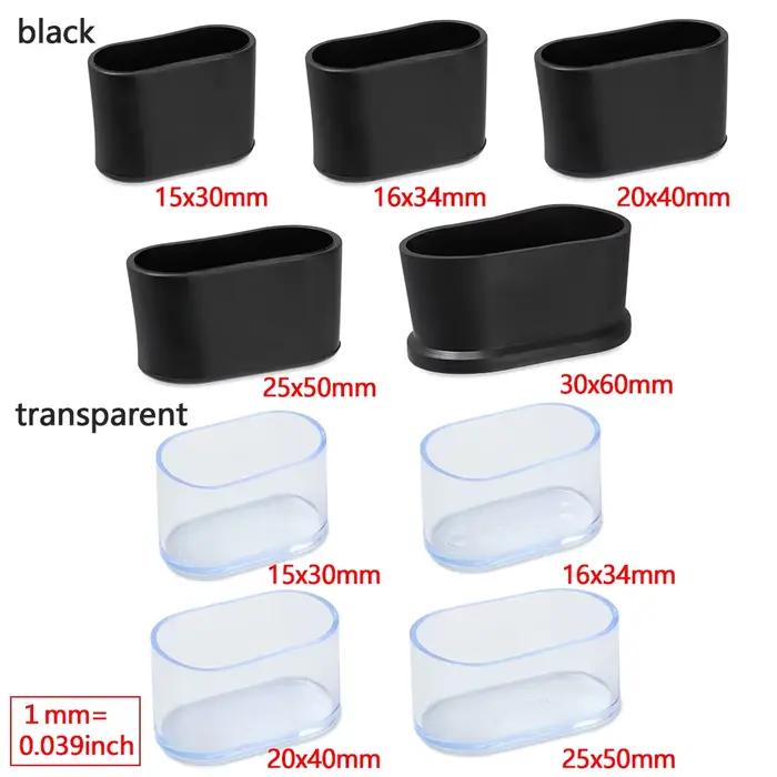 Embouts de pieds de chaise ovales coordonnants, protège-pieds, coussinets, silicone, meubles, housse