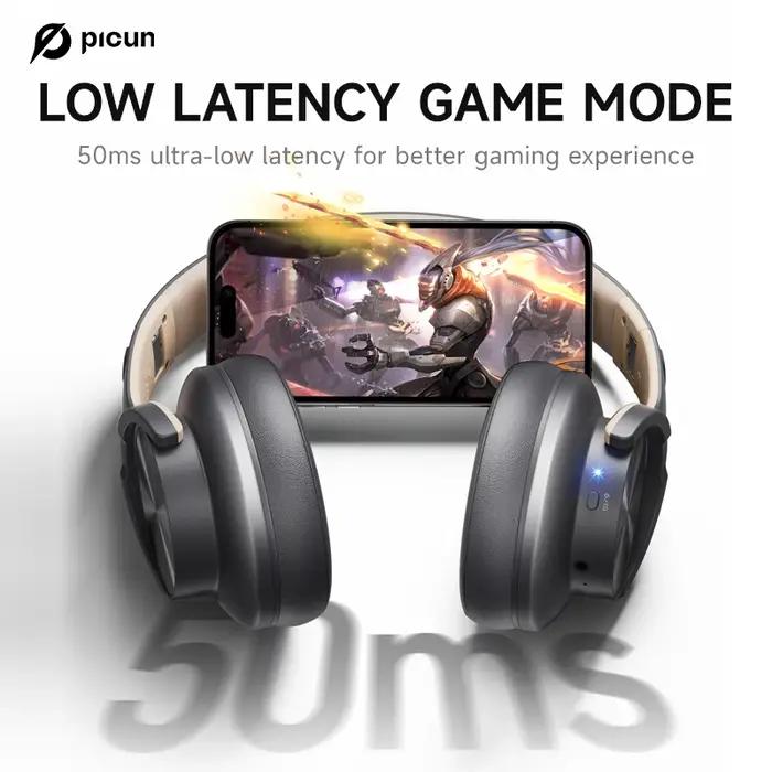 Picun B8 Bluetooth casque 120H Playtime casque sans fil Bluetooth 3EQ Mode faible latence appels mai
