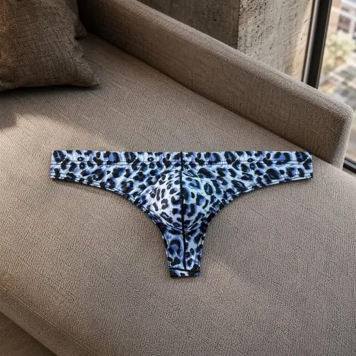 Sous-vêtements pour hommes, lingerie pour hommes, caleçons imprimés léopard, string taille basse, culottes pour hommes, respirantes, fines, slips pour hommes