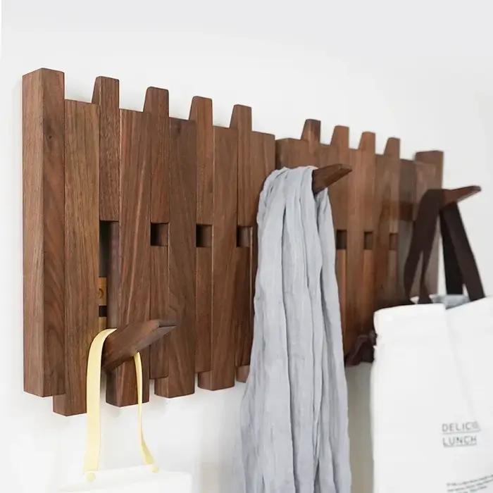 Organisateurs de vêtements crochets de suspension supports de rangement pour châle porte-vêtements à double rangée dressing mural sac à chapeau manteau salle de boue