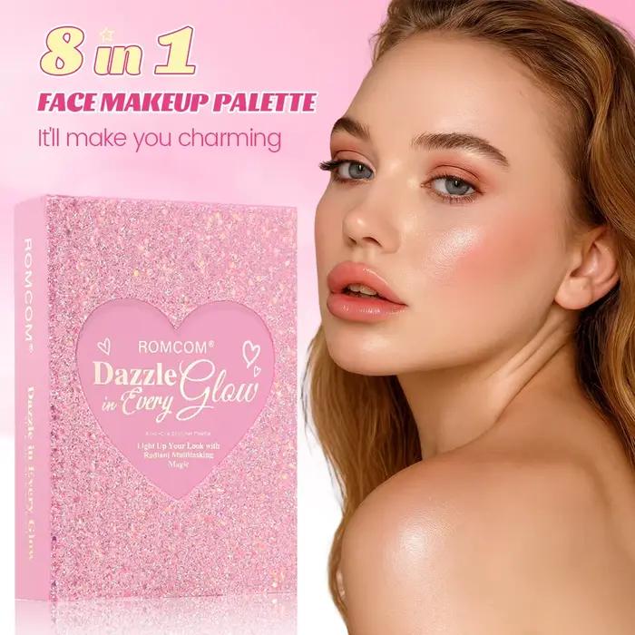 Livre magique de maquillage tout-en-un de 5 pages : kit complet avec fard à paupières multi-ombrage