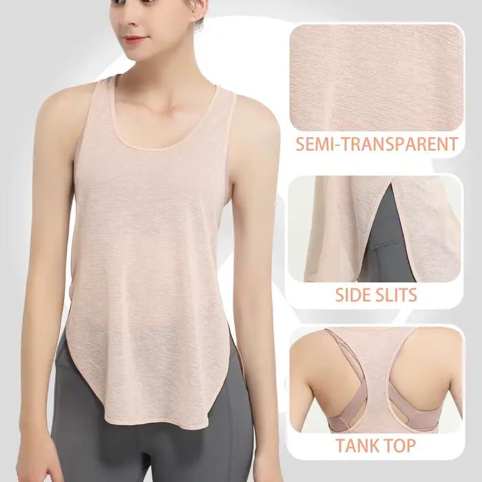 Gilet de sport translucide pour femme – Haut de course léger pour femme, survêtement d'entraînement,
