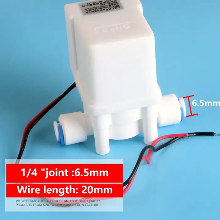 Électrovanne de purificateur d'eau CNKB DC24V RO à connexion rapide, avec limite de débit de 300cc e