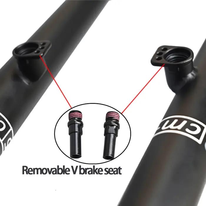 26/27.5ER DARKROCK CM-5 Cr-Mo Steels Fourche Avant 28.6mm DISC et V Frein VTT Rigide Fourche VTT Piè