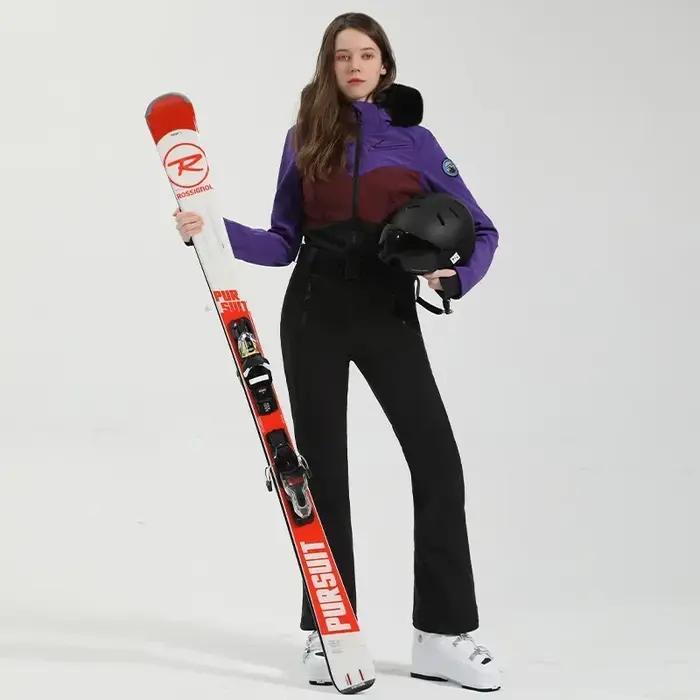 Ensemble de ski coupe-vent et imperméable pour femme, combinaison coupe-vent, veste de snowboard, ta