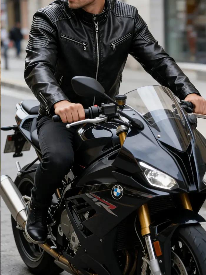 Veste de course en simili cuir, vestes de course de motard surdimensionnées, Streetwear unisexe