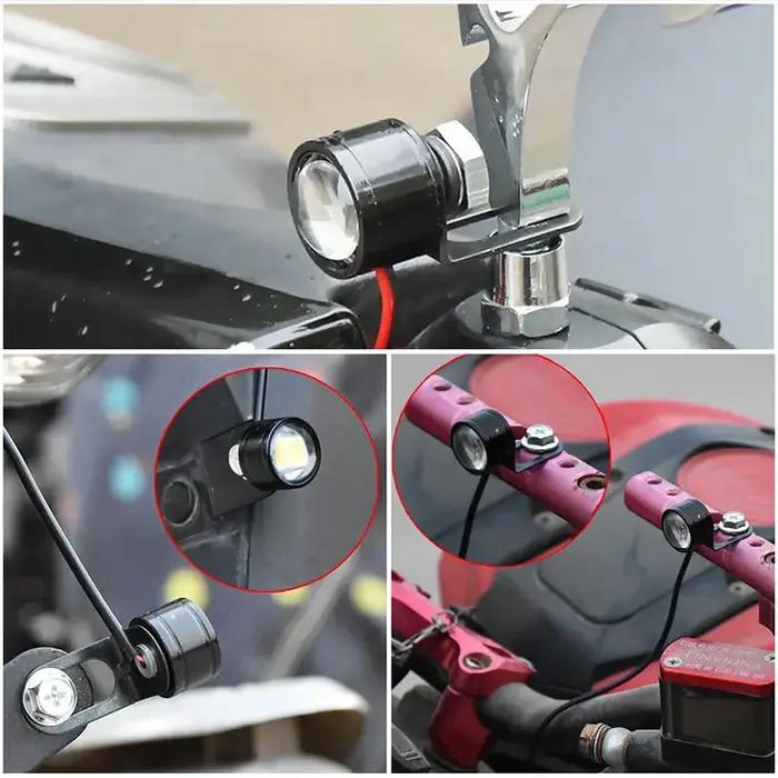 2 pièces Moto oeil d'aigle lampe de conduite feu de signalisation universel pour Moto Scooter Modifi