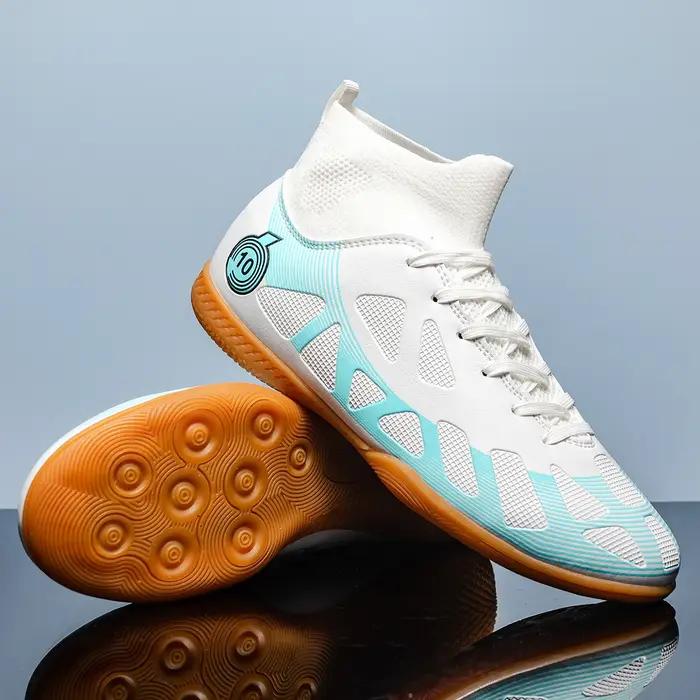 Chaussures de football intérieur IC pour hommes semelle antidérapante résistante à lusure construction montante pour maintien cheville design moderne et fonctionnel occasions de jeu en salle青少年,成人室内足球鞋IC男鞋抗滑耐磨耐穿高帮稳固设计现代功能适合室内足球比赛场合