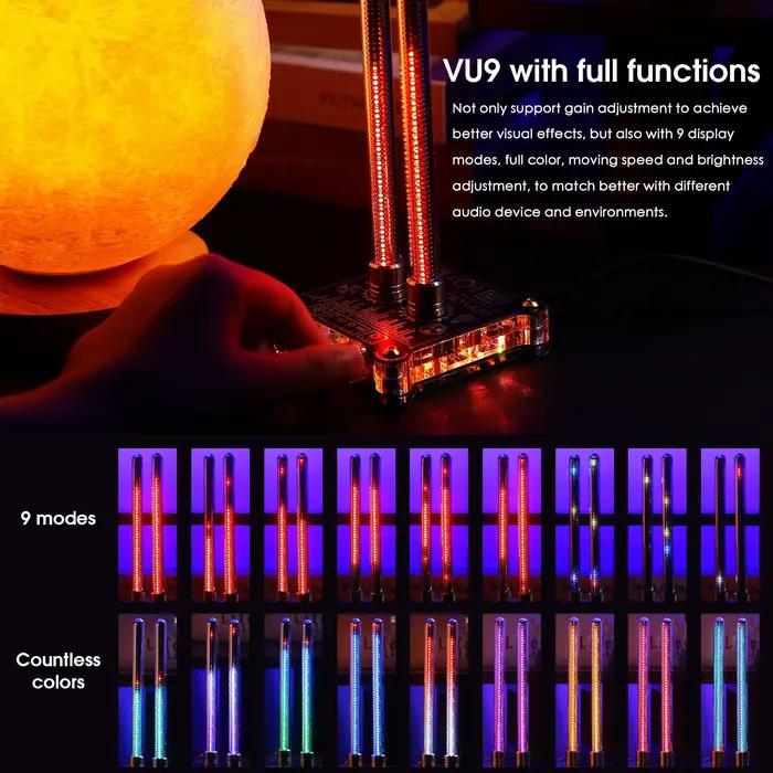 Douk Audio-Sonomètre à tube Pixie VU9, Rétro, Nixie, Musique, Analyseur, Lampe avec MIC 514 et plus