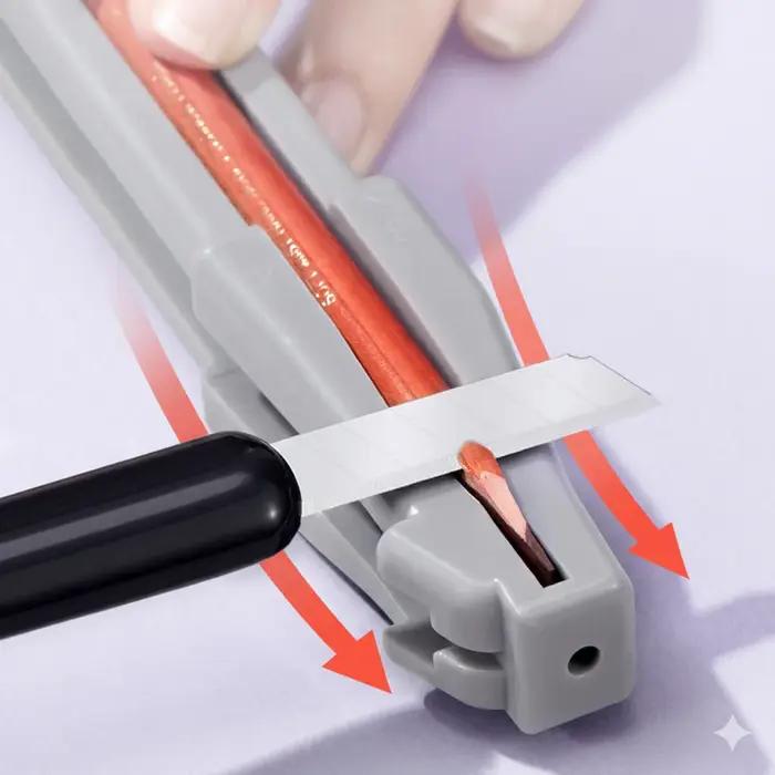 Taille-crayon à sourcils en bois pour pointe biseautée, sans noyau cassé, taille-crayon manuel facil