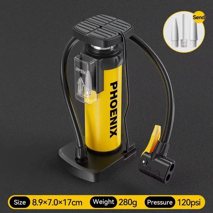 Pompe à air manuelle pour pneus VTT 150 PSI double cylindre portable accessoire de cyclisme légère pour sorties et randonnées en VTT