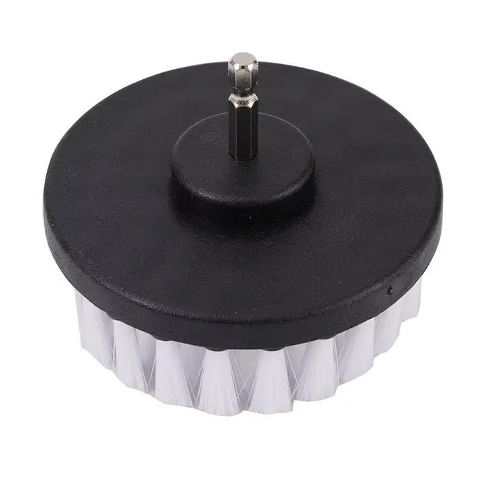 Tête de brosse de forage, 4 pouces, brosses souples, fixation pour tapis, cuir, rembourrage, nettoya