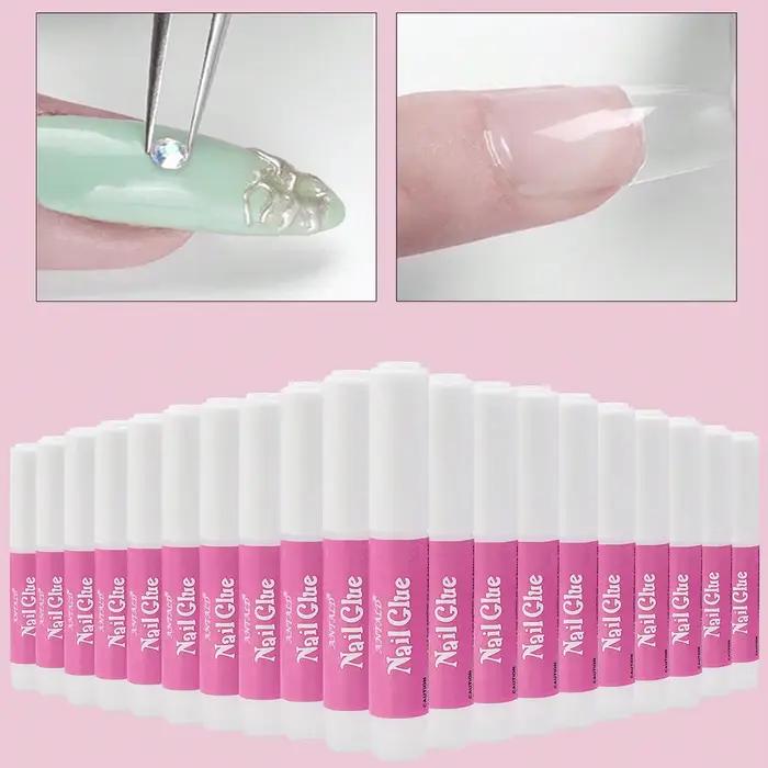 Colle Super forte pour faux ongles, 1/10/20 pièces, 2g, en acrylique, à pression, à séchage rapide,