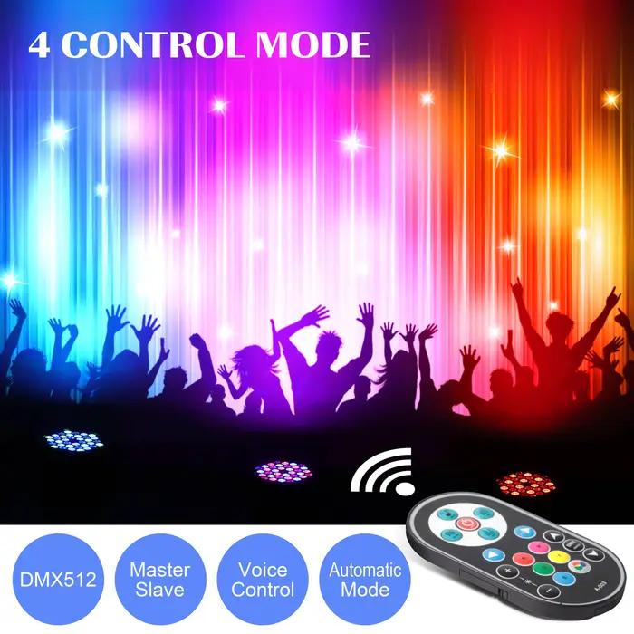 U'King 2 pièces lumière de fête Par lumière 36 LED RGB DMX effet de scène éclairage scène plat Par é