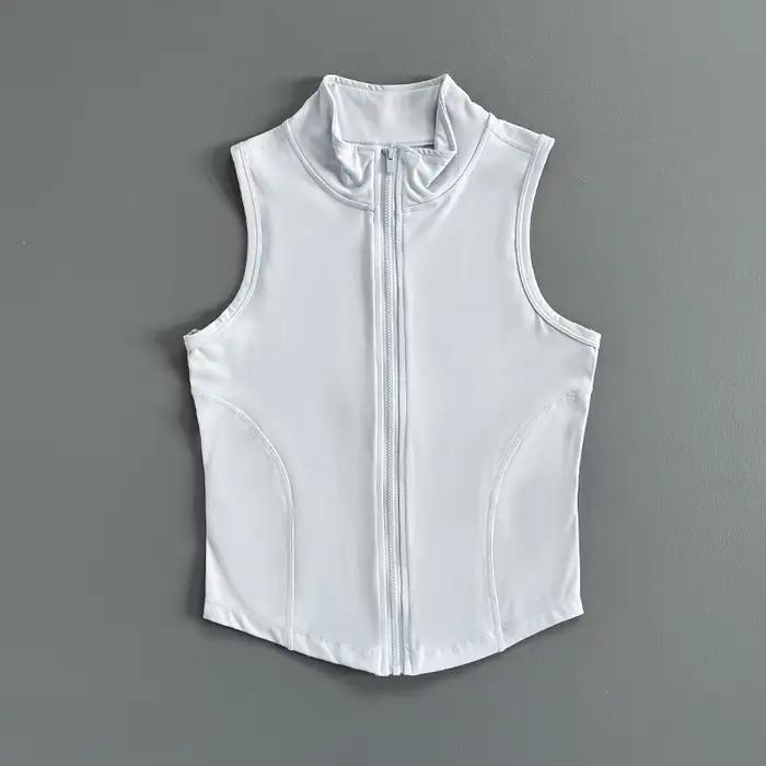 Gilet de sport sans manches, gilet à séchage rapide, haut court de sport pour femmes, gilet d'exerci