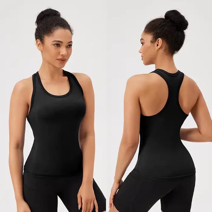 Chemise d'entraînement de sport en plein air pour femme, glaçage de yoga, chemise de sport de course