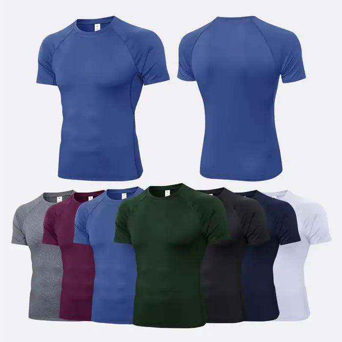 Chemise de Compression pour hommes, séchage rapide, T-Shirt de Sport à manches courtes, pour gymnase