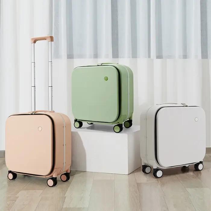 Mixi nouveau Design brevet valise à main femmes 18 pouces bagage roulant hommes Polycarbonate cadre
