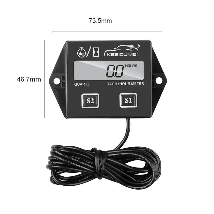 Tachymètre numérique pour moteur de moto, jauge tachymètre étanche, affichage LCD, moteur RPM pour m