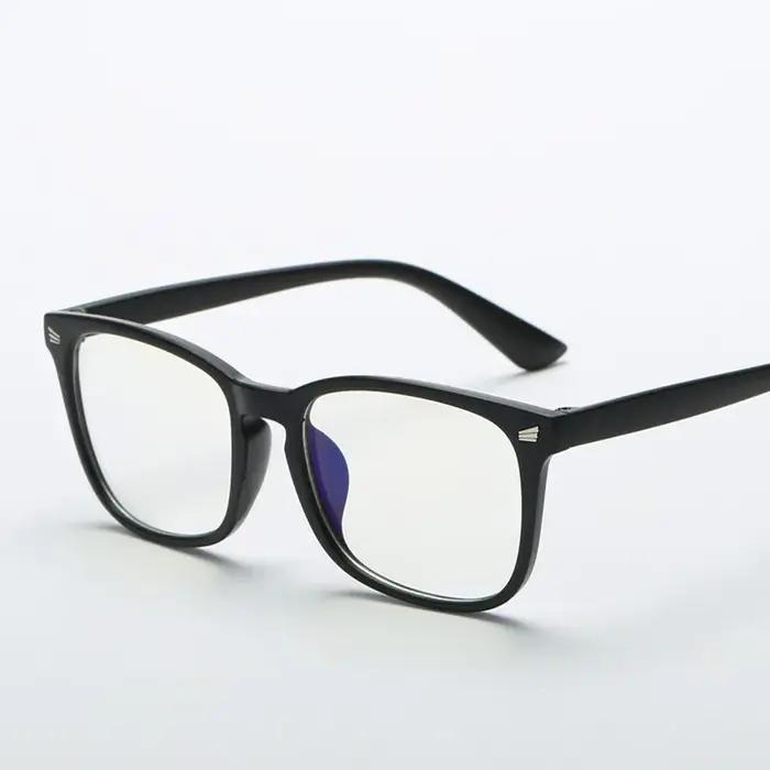 Lunettes carrées unisexes à la mode, lunettes simples à monture complète pour hommes et femmes, prot
