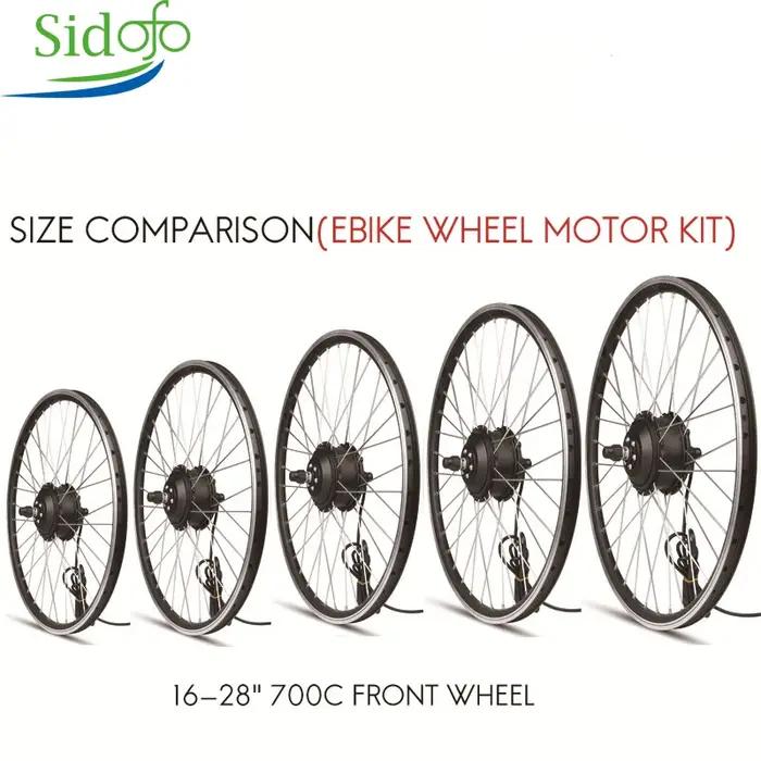 Kit de motorisation de vélo électrique, moteur intégré dans le moyeu de la roue avant/arrière, 36/48