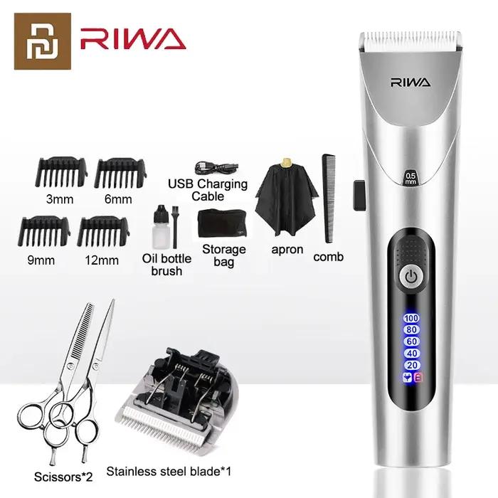 Youpin RIWA Tondeuse Cheveux Professionnelle Homme Electrique écran LED Tendeuse a Cheveux Professio