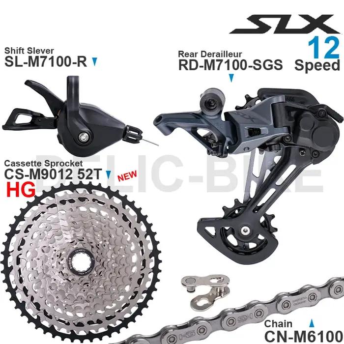 SHIMANO SLX M7100 groupe de vitesses 1x12 avec dérailleur arrière de manette de vitesse et pignon de