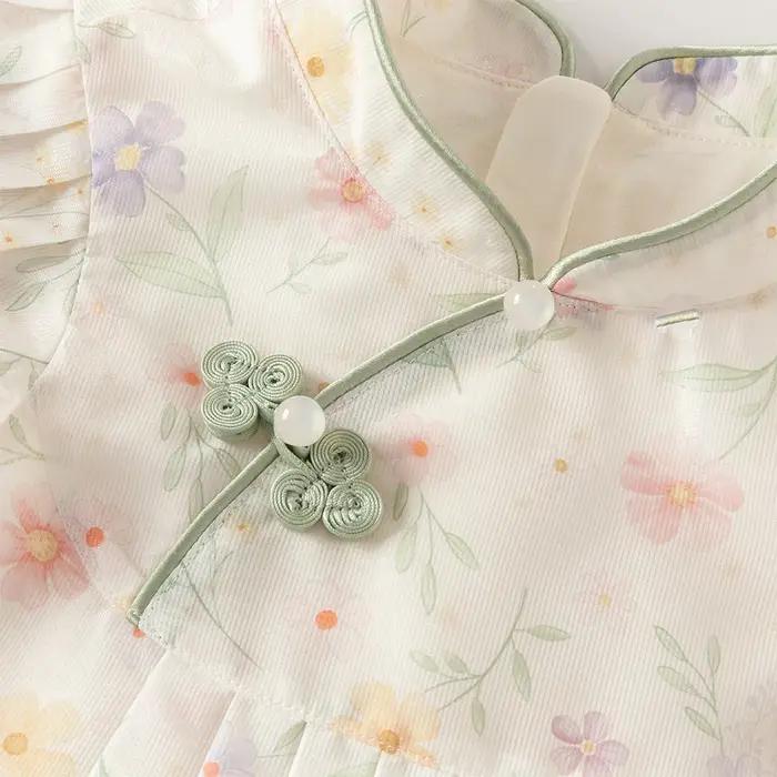 Robe de princesse d'été pour enfants Dave Bella, robe à fleurs à manches courtes pour filles, style