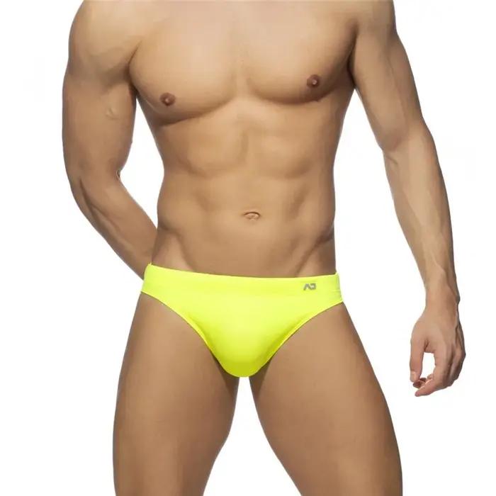 Solide Push up hommes néon maillot de bain Bikni bref troncs Unerwear Sexy maillots de bain plage Su