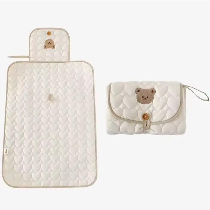Tapis à langer pliable et portable pour bébé, matelas absorbant pour nouveau-né, couverture de lit s