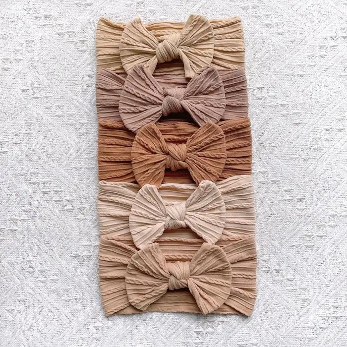 5 pièces mignon arcs bébé bandeau doux élastique bébé fille bandes de cheveux pour nouveau-né infant