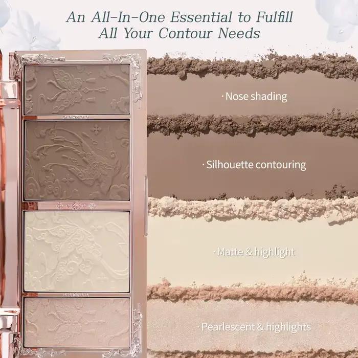 Flower Knows Butterfly Cloud Collar Collection, Embossed Highlight, Contour Palette, 16g