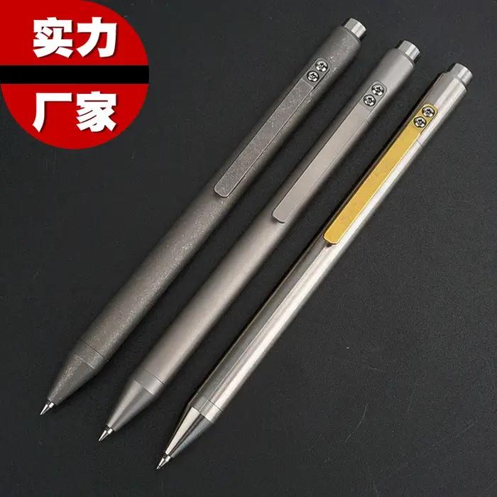 EDC – stylo en alliage de titane, avec écriture professionnelle, multifonctionnel, Portable, pour l'