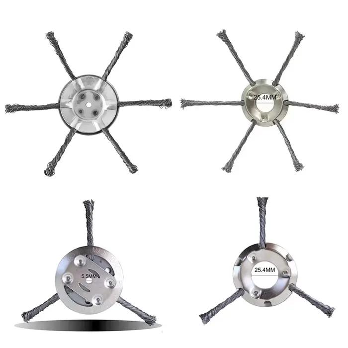 Tête de roue en fil d'acier, 15cm, 18cm, 20cm, 23cm, tête de coupe gazon, brosse universelle pour en