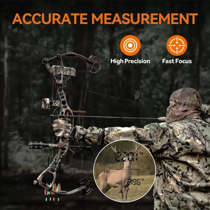Télémètre MiLESEEY 7 ° Télémètre laser Big Field 656Yd pour la chasse, avec mode de mesure par la