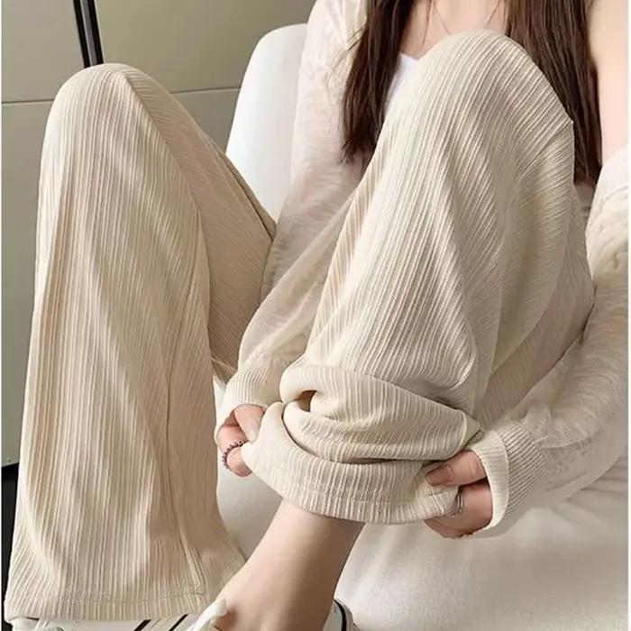 Pantalon d'été fin à jambes larges pour femmes enceintes, ALTERAbdomen, taille haute, fjGrossesse, p