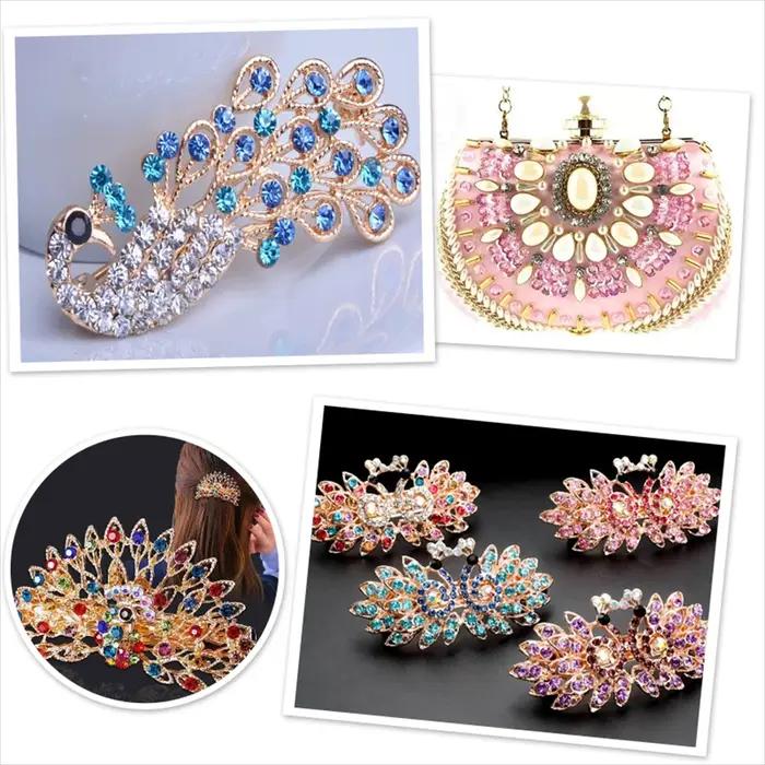 En vrac en gros gelée couleur AB Transparent AB 2mm,3mm,4mm,5mm,6mm facettes FlatBack résine strass