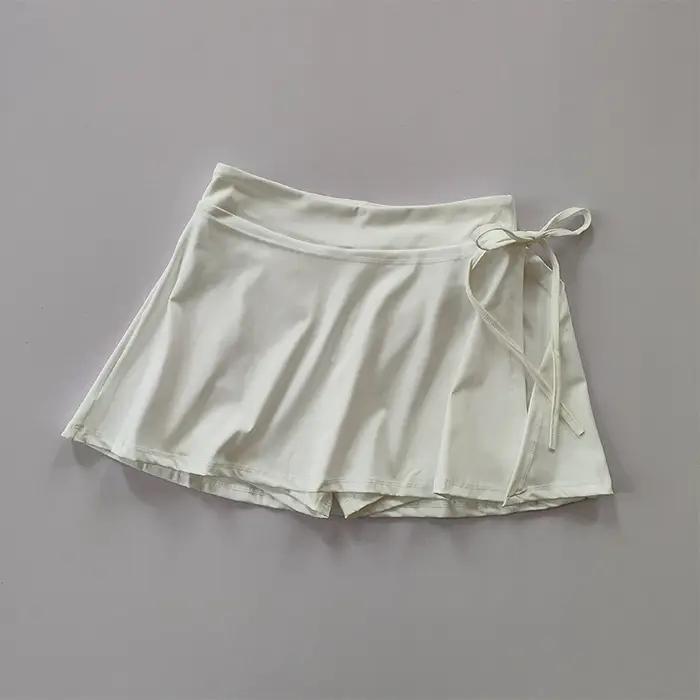 Jupe de sport de Yoga, jupe de Tennis de Badminton, pantalon demi-corps, jupe de poche à séchage rap