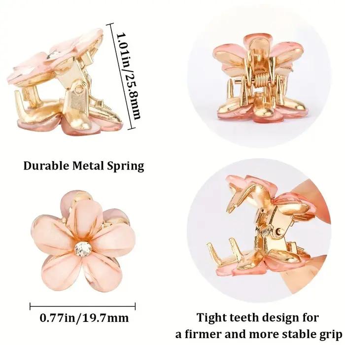 Pinces à cheveux en forme de fleur pour enfants, barrettes décoratives en fausse perle, accessoires
